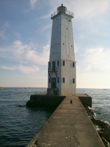 Image of a lighthouse on Lake Michigan