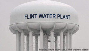 Flint Water Tower - Photo by Todd McInturf, The Detroit News