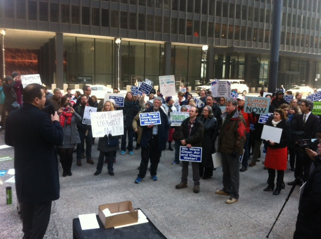 U.S. EPA staff in Chicago rally in early February to protest anticipated cuts at the agency. Photo courtesy Gary Wilson