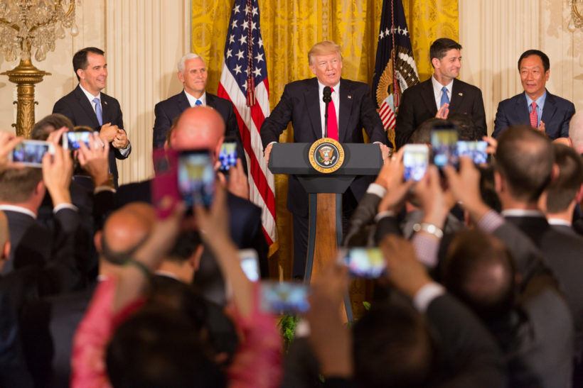 President Trump welcomes Foxconn to the White House