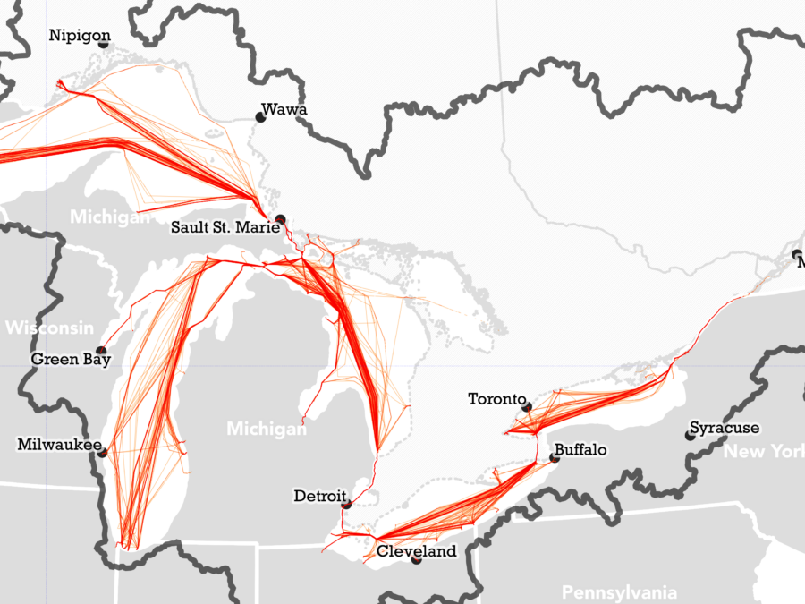 Mapping the Great Lakes Carrying cargo Great Lakes Now